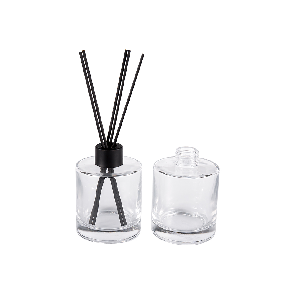 HJ-RX2109 Adesivo in fibra di colore con tappo in alluminio e plastica cilindrica con diffusore in vetro selce