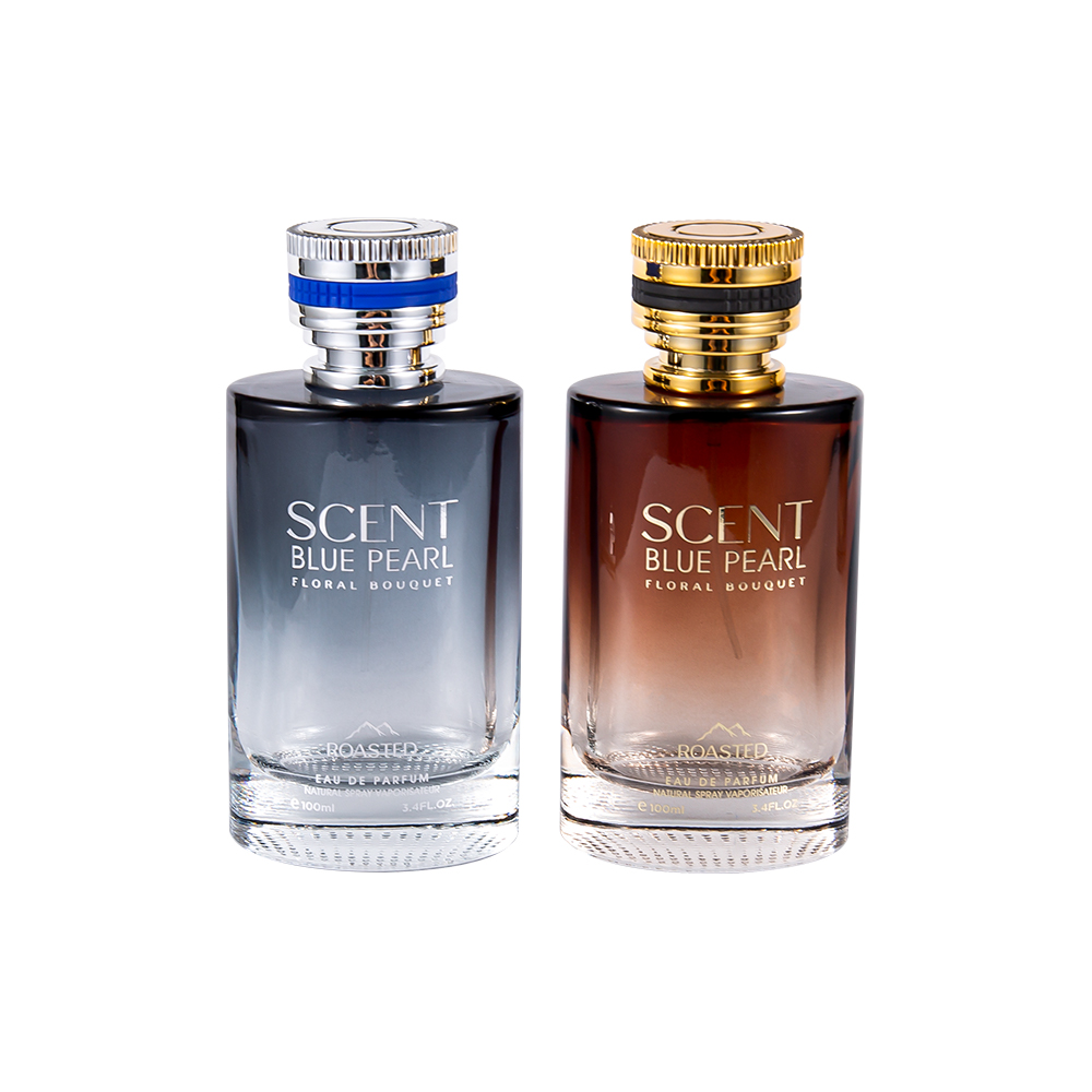 Bottiglia di profumo in vetro goffrato KY1109-WJ2098 da 100 ml con tappo per profumo Pcta