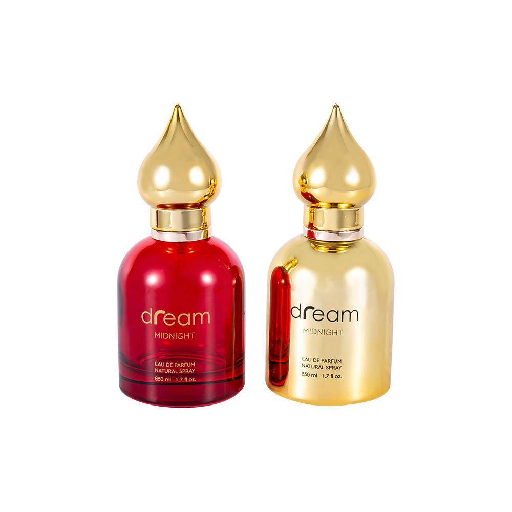 GC4085-WJ832 Set di bottiglie di profumo con motivo arabo da 50 ml con tappo di profumo con motivo arabo in oro UV