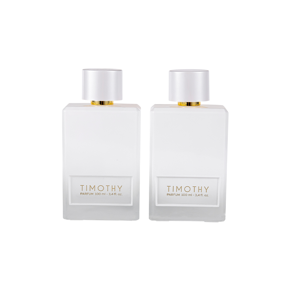 KY221-WJ2162 Set di bottiglie di profumo in vetro popolare da 100 ml con tappo bianco brillante e prova gratuita