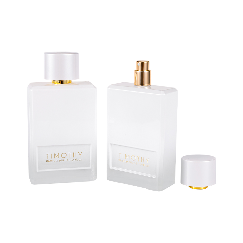 KY221-WJ2162 Set di bottiglie di profumo in vetro popolare da 100 ml con tappo bianco brillante e prova gratuita