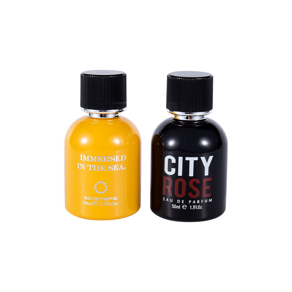 GC4464-WJ2339 Bottiglia di profumo in vetro decorativo nuovissimo da 50 ml con tappo per profumo nero