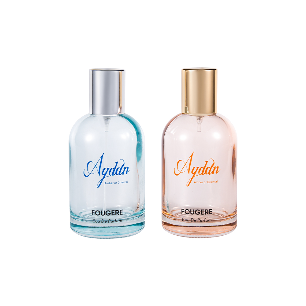 GC258-WJ2251 Bottiglia di profumo in vetro elegante da 100 ml all'ingrosso con tappo per profumo cilindrico