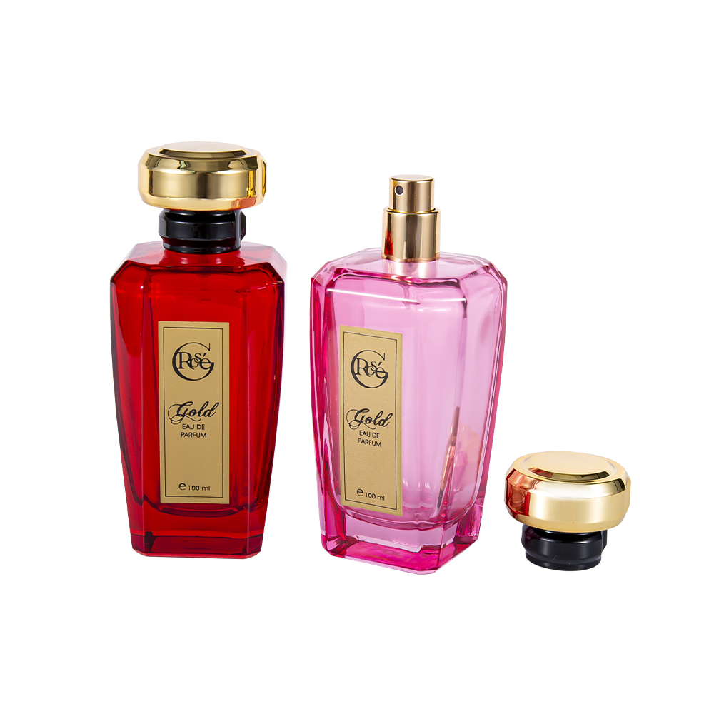 Tappo di profumo personalizzato per bottiglia di profumo con rivestimento rosa rosso KY1602-WJ2432 da 100 ml